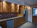 Fitted Kitchen with boxed lighting feature reverse view